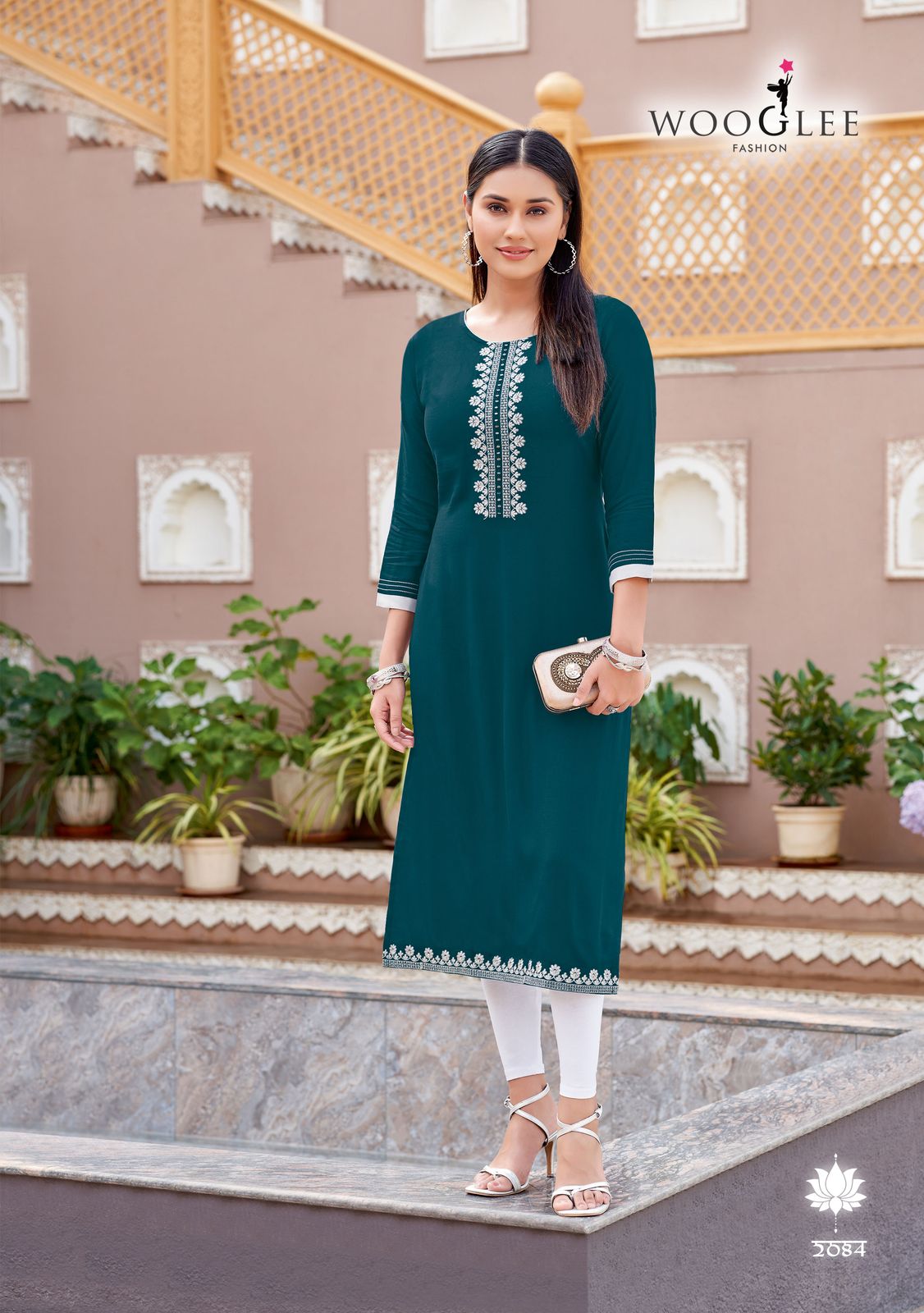 Barbella Vol 13 by Wooglee  Rayon Thread And Handwork Kurti Collection